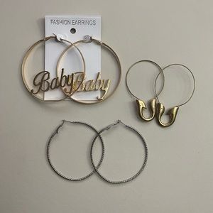 Bundle of Hoop Earrings (Lot of 3)
